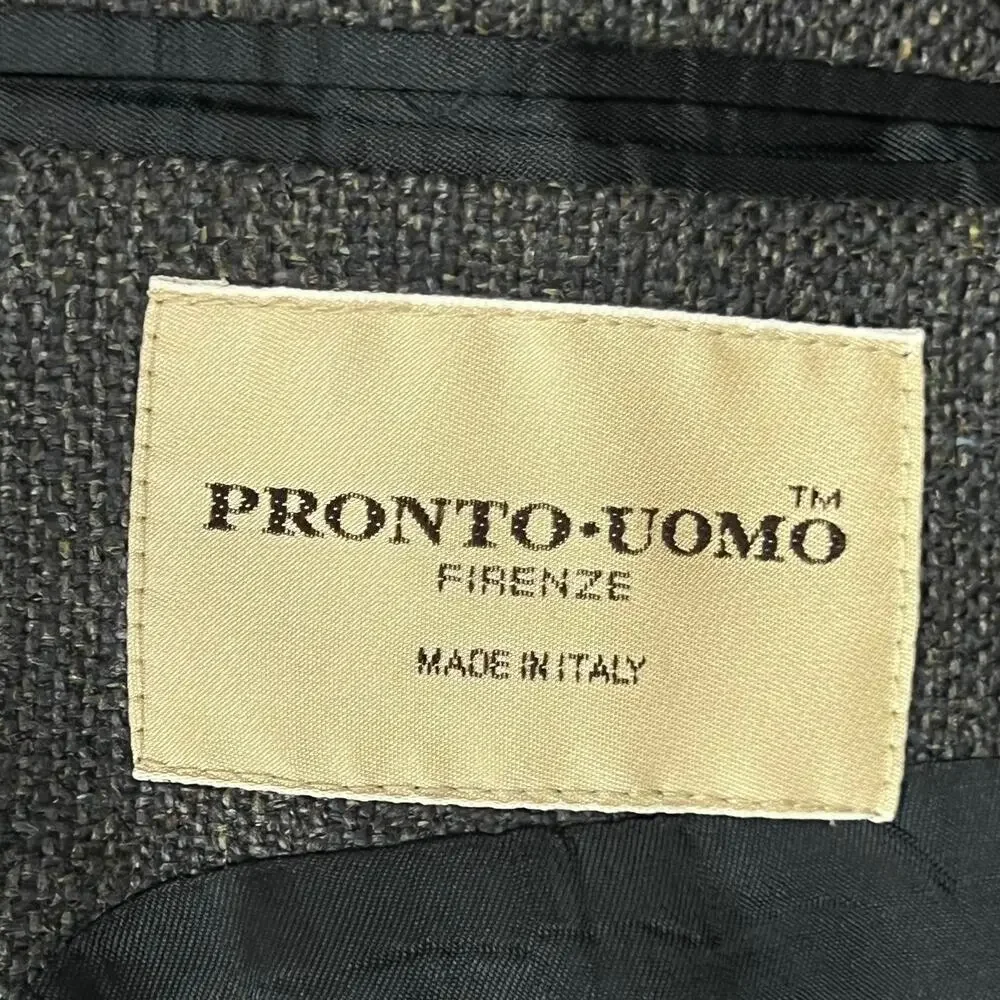 Ponto-Uomo Firenze Men's 48R Lanificio di Pray Biella Silk Wool 2-Button Blazer